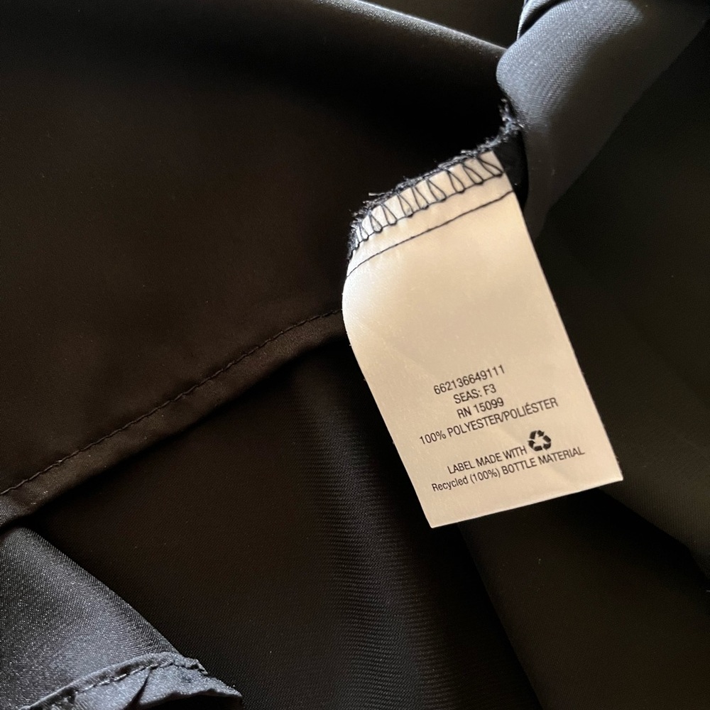 Metaphor black satin shine long sleeves blouse - Picture 5 of 10